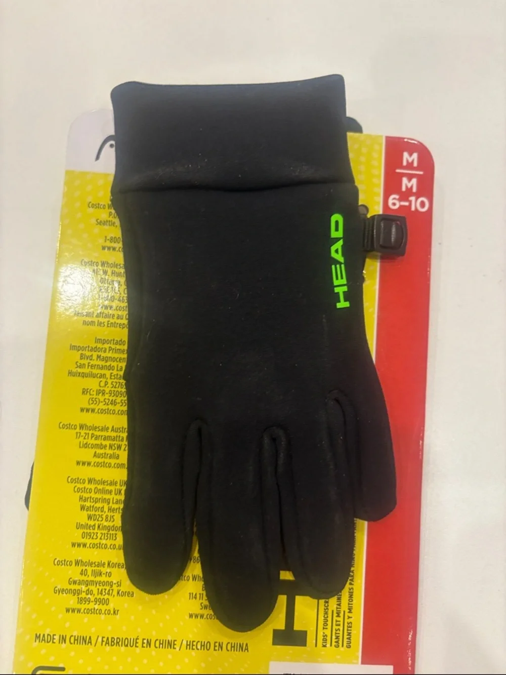 HEAD Dark Gloves size M